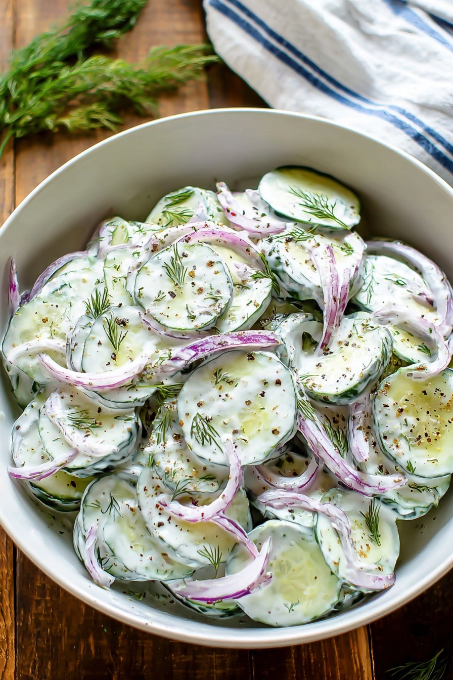 Creamy Cucumber Salad: Refreshing Side for Any Meal, Any Season